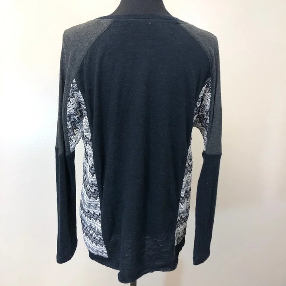 Sanctuary Mixed Media Black Sweater - Picture 3 of 6